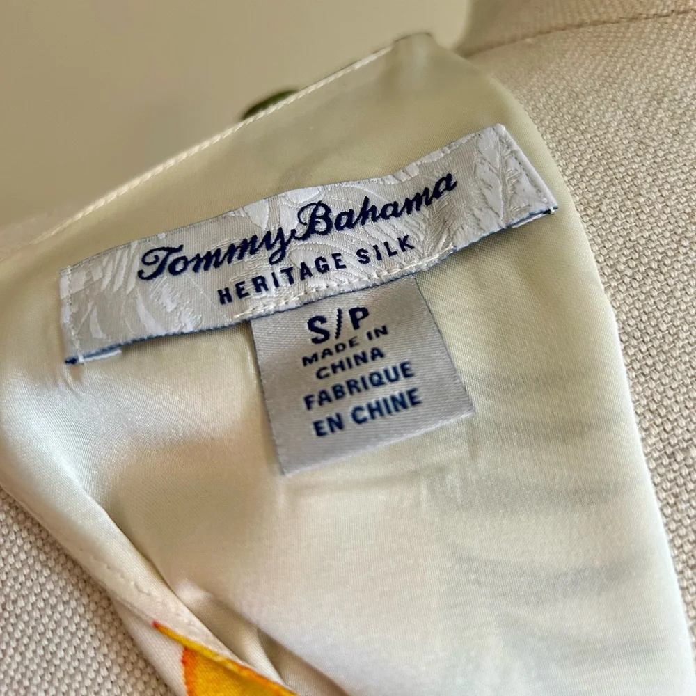 Tommy Bahama Dress Women’s Size S. Ivory with tropical print. - Picture 6 of 13